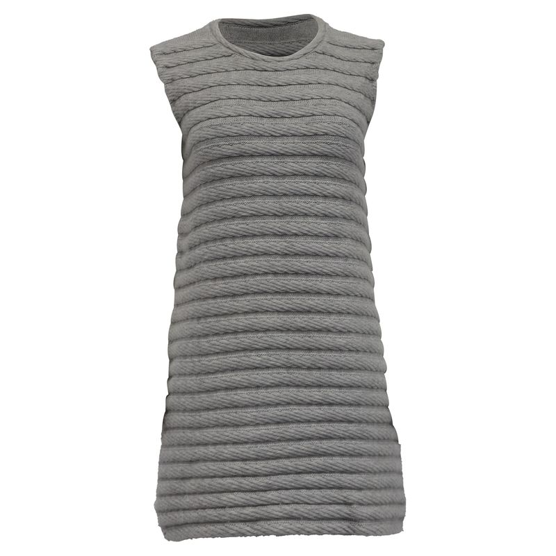 Akris Knitted Mini Dress In Grey Wool